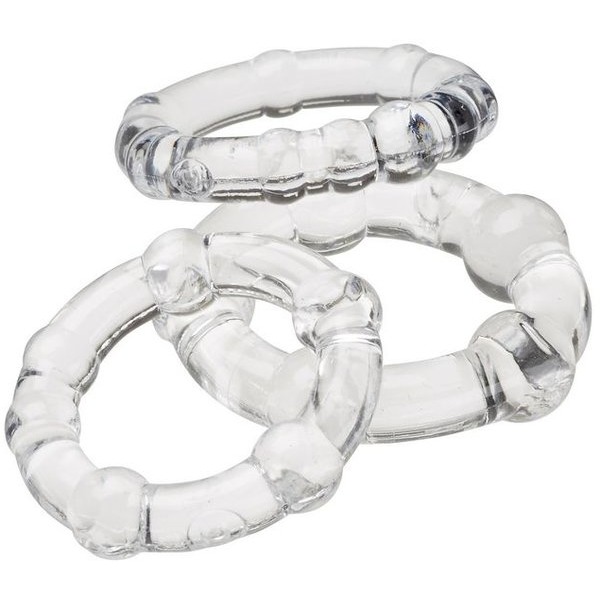 Cloud 9 Cockring Combo Beaded Clear